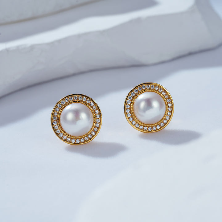 Asian Civilisations Museum Freshwater Pearl Earrings WE00432 | New Yorker Collection - PEARLY LUSTRE