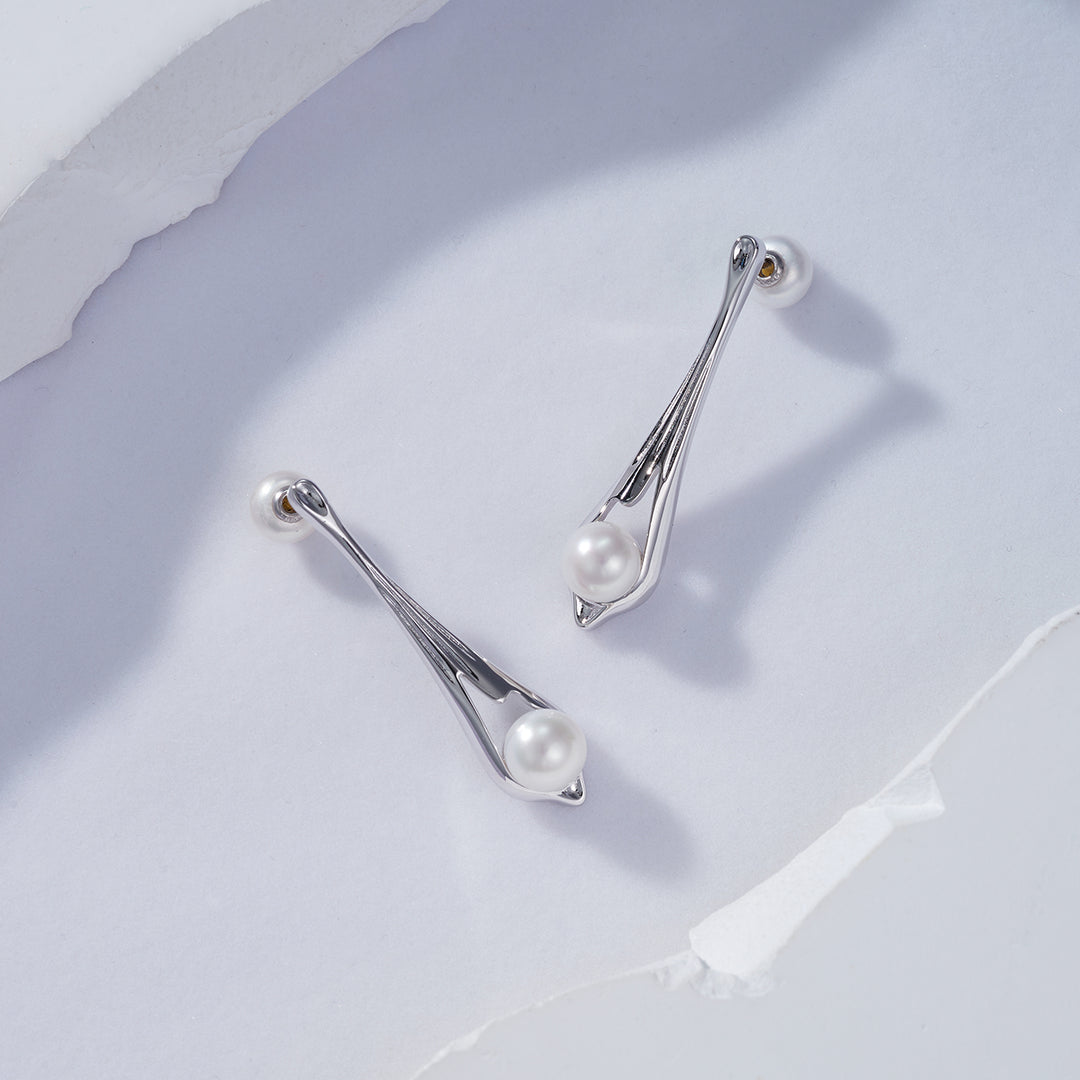 Top Grade Freshwater Pearl Earrings WE00572| FLUID - PEARLY LUSTRE