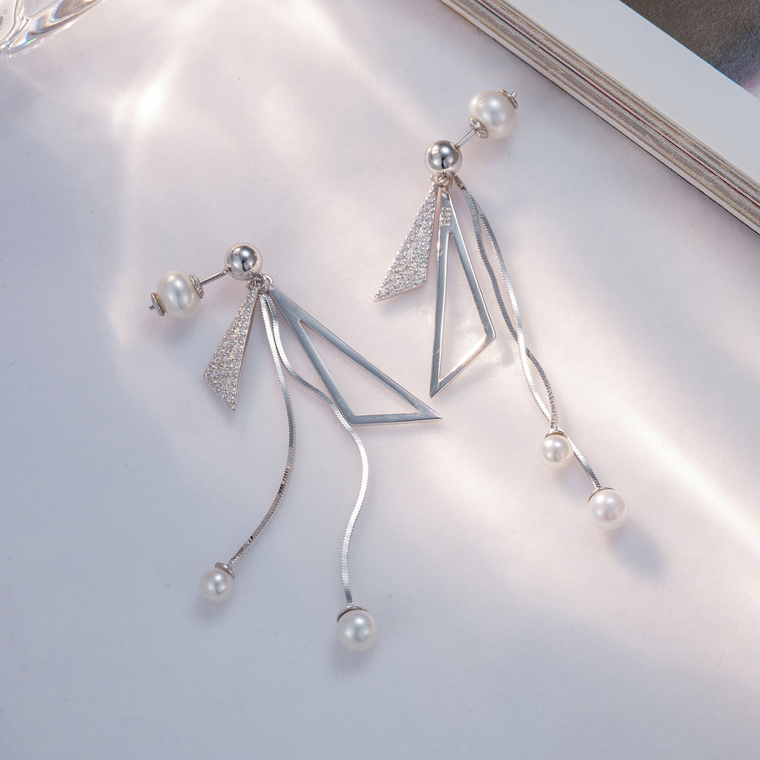 Top Grade Freshwater Pearl Earrings WE00582 | Party - PEARLY LUSTRE