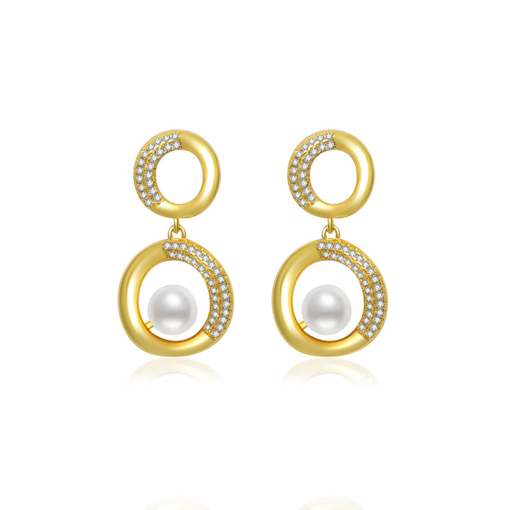 Elegant Freshwater Pearl Earrings WE00584 - PEARLY LUSTRE