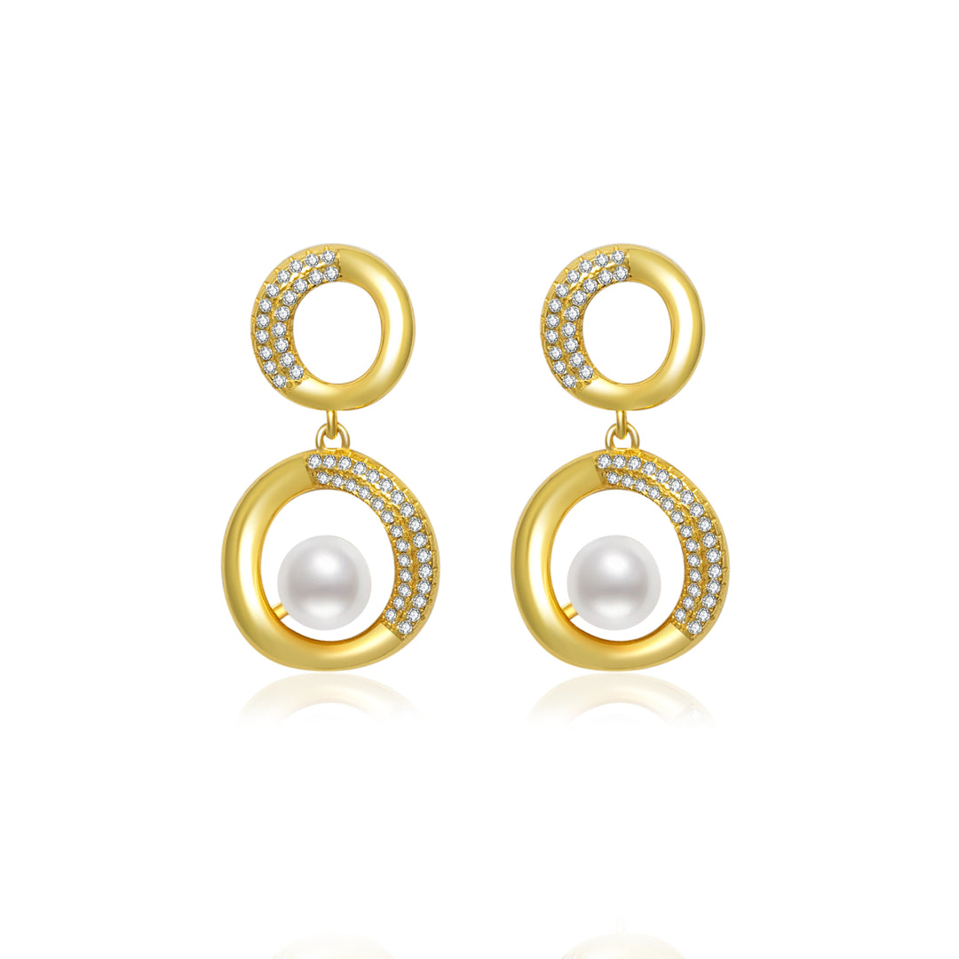 Elegant Freshwater Pearl Earrings WE00584 - PEARLY LUSTRE