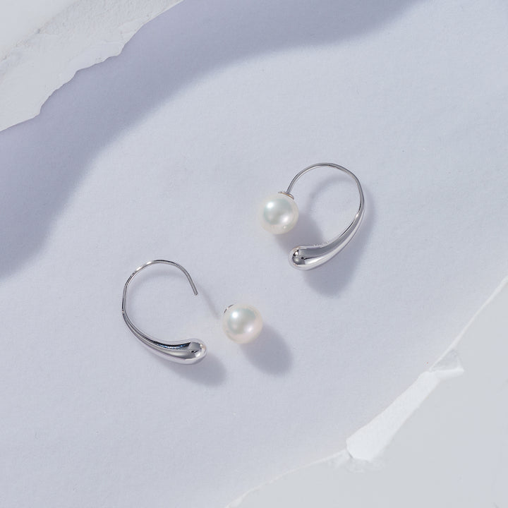 Freshwater Pearl Earrings WE00586 | FLUID - PEARLY LUSTRE