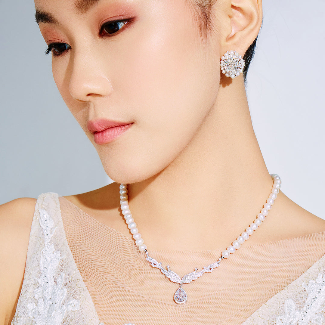 Freshwater Pearl Necklace WN00570 | CELESTE - PEARLY LUSTRE