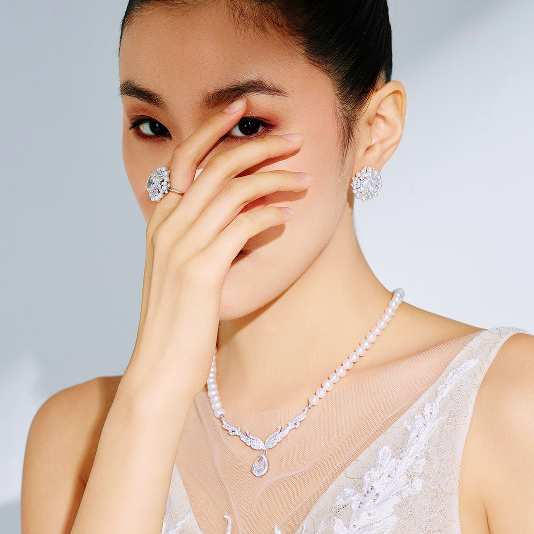 Freshwater Pearl Necklace WN00570 | CELESTE - PEARLY LUSTRE