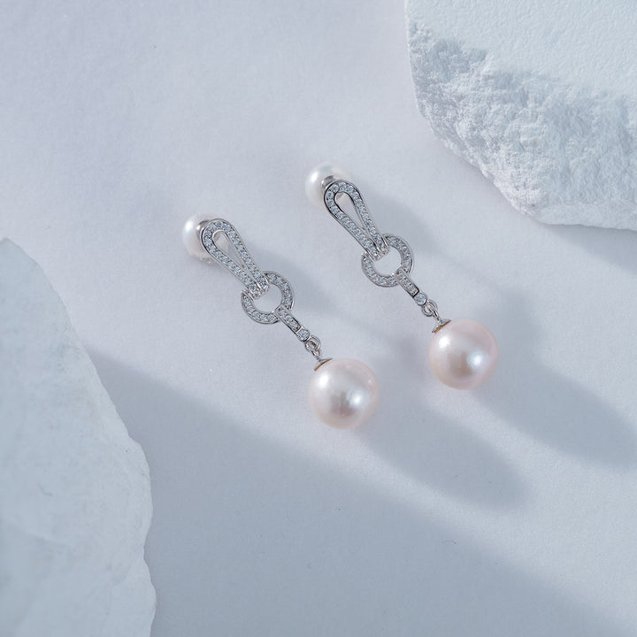 Elegant Freshwater Pearl Earrings WE00594 - PEARLY LUSTRE