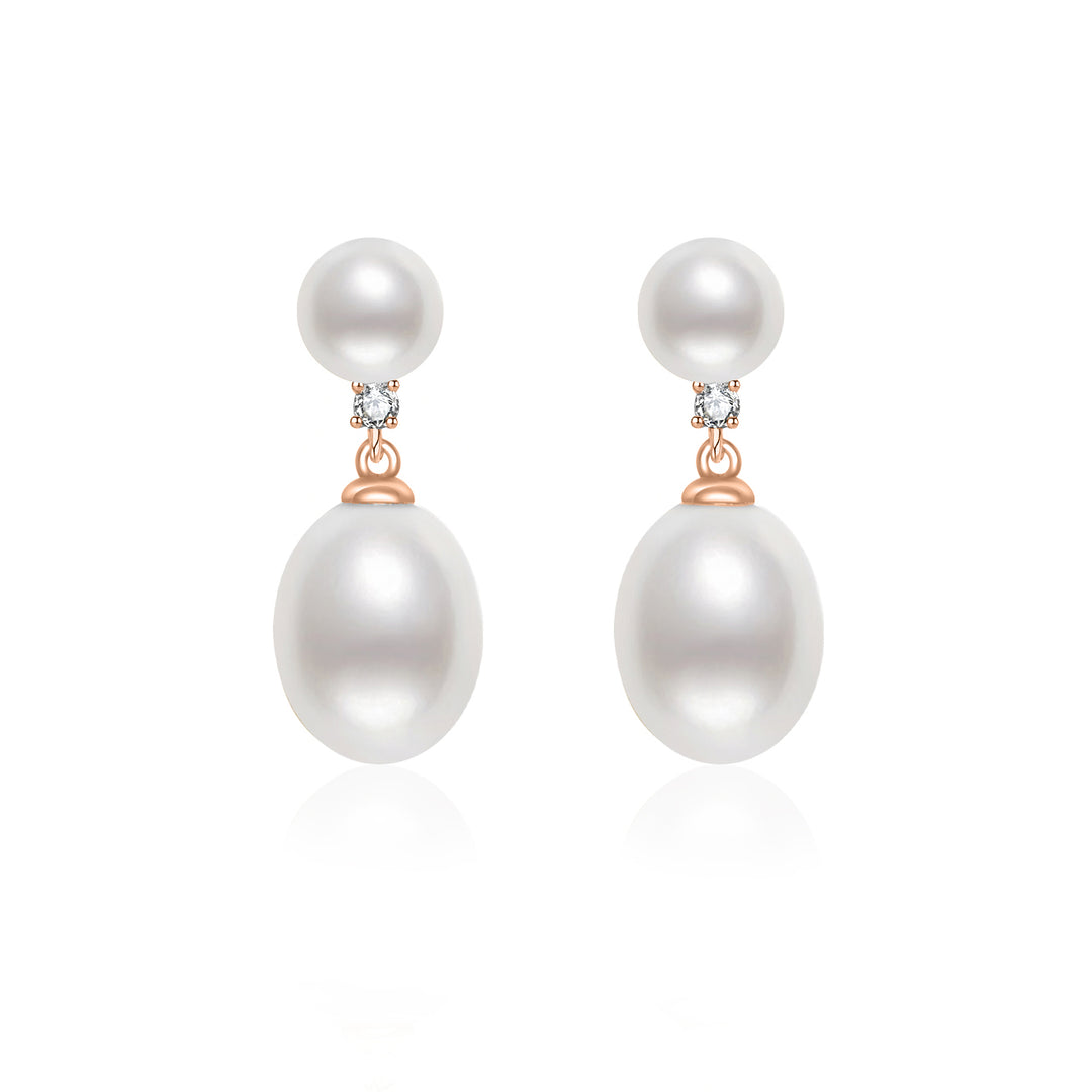 Elegant Freshwater Pearl Earrings WE00597 - PEARLY LUSTRE