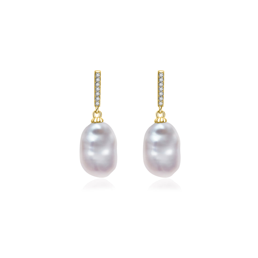 Elegant Keshi Freshwater Pearl Earrings WE00598 - PEARLY LUSTRE