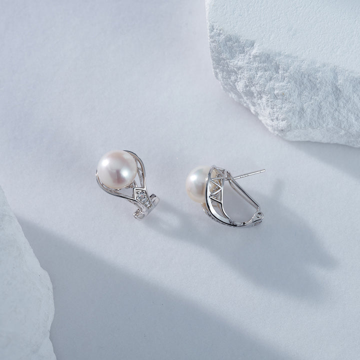 Elegant Freshwater Pearl Earrings WE00614 - PEARLY LUSTRE