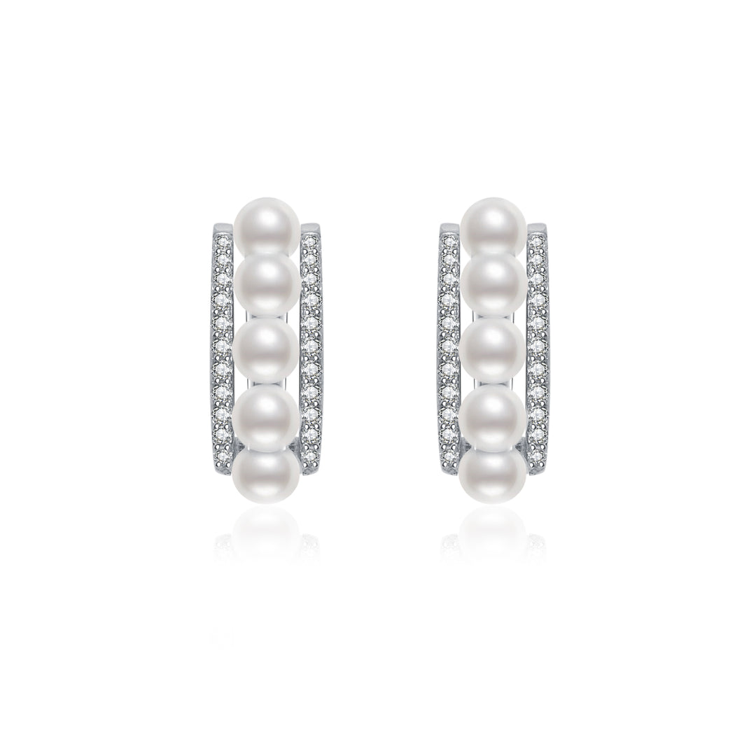 New Yorker Freshwater Pearl Earring Cuff WE00616 - PEARLY LUSTRE