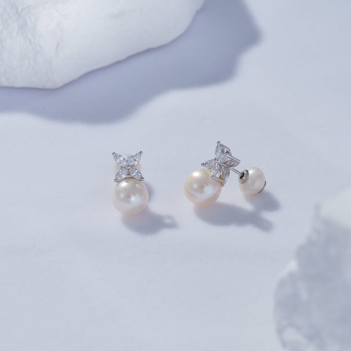 Top Grade Freshwater Pearl Earrings WE00619 | EVERLEAF - PEARLY LUSTRE