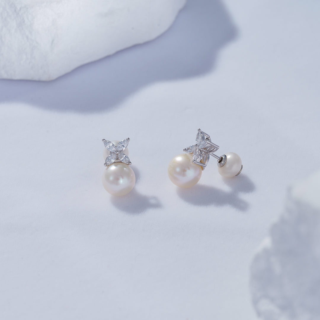 Top Grade Freshwater Pearl Necklace & Earrings Set WS00111 | EVERLEAF - PEARLY LUSTRE