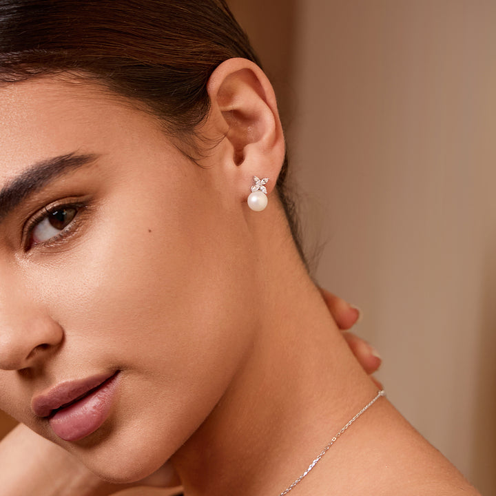 Top Grade Freshwater Pearl Earrings WE00619 | EVERLEAF - PEARLY LUSTRE