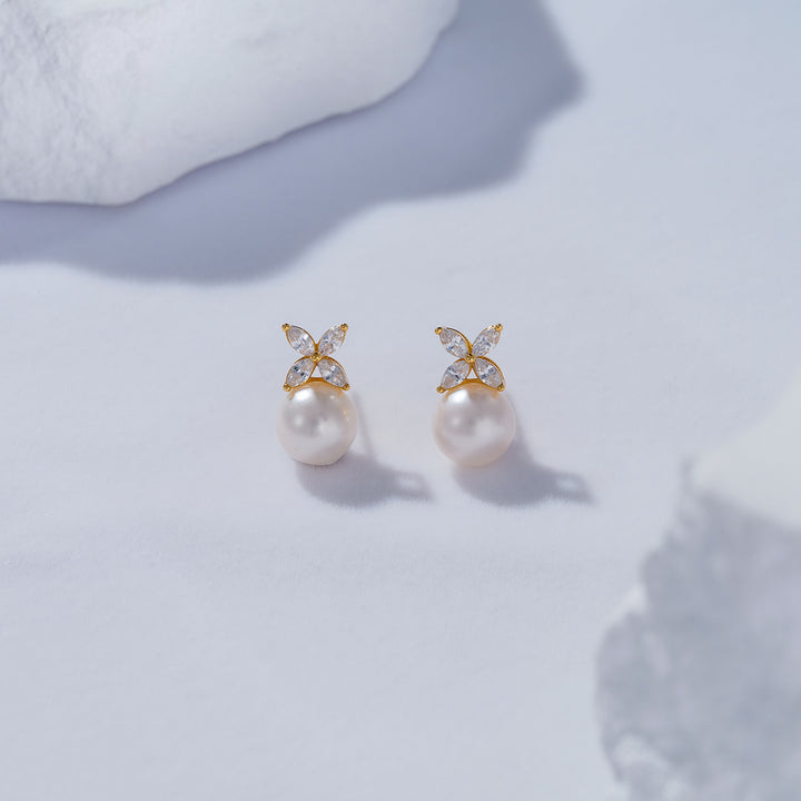 Top Grade Freshwater Pearl Earrings WE00620 | EVERLEAF - PEARLY LUSTRE