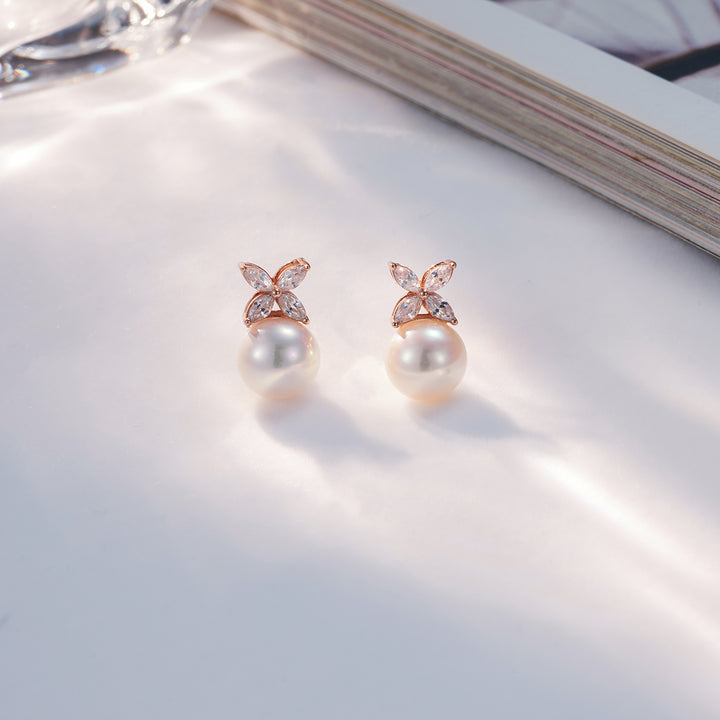 Top Grade Freshwater Pearl Necklace & Earrings Set WS00116 | EVERLEAF - PEARLY LUSTRE