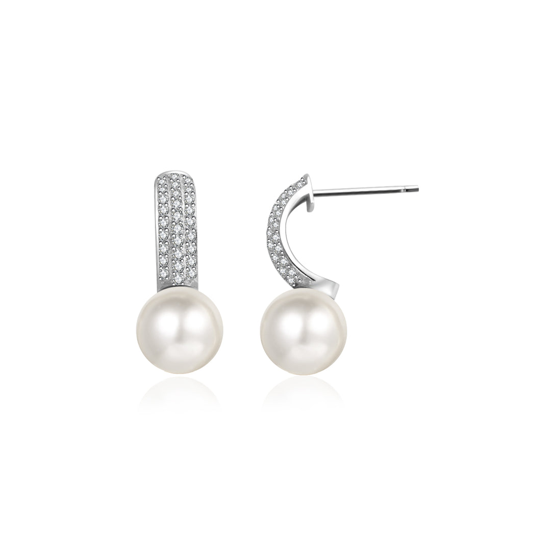 Elegant Freshwater Pearl Earrings WE00622 - PEARLY LUSTRE