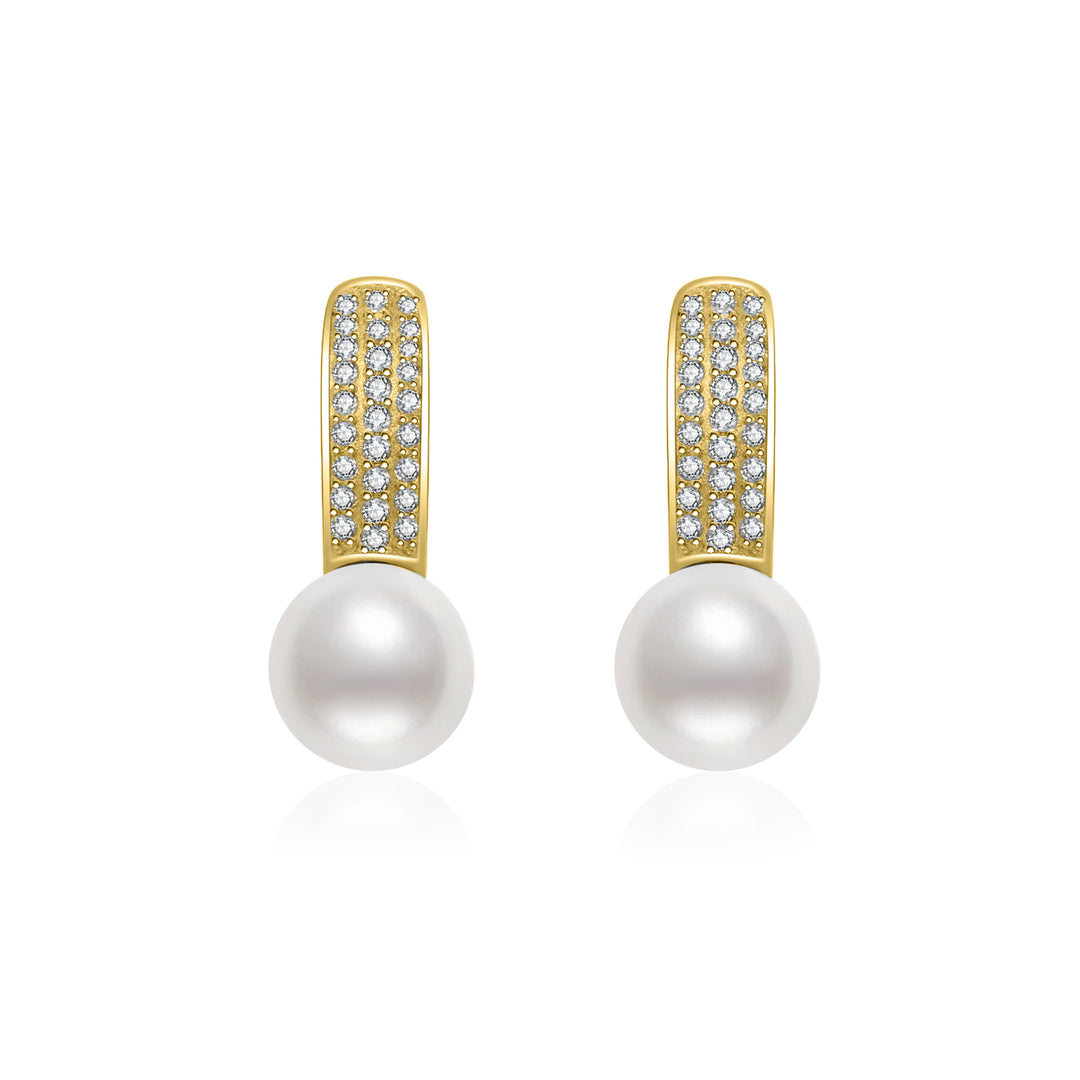 Elegant Freshwater Pearl Earrings WE00624 - PEARLY LUSTRE