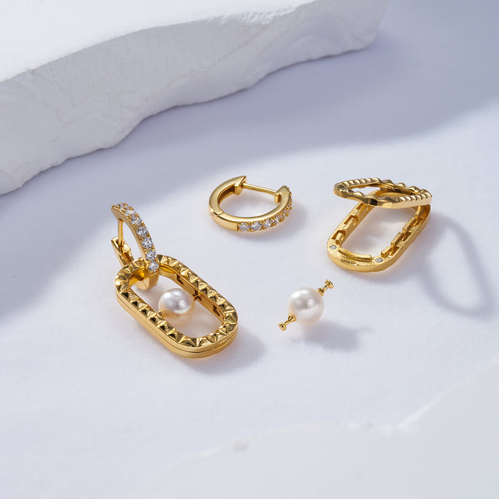 Top Grade Freshwater Pearl Earrings WE00626 | CONNECT - PEARLY LUSTRE