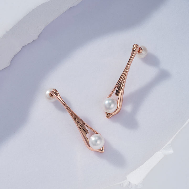 Top Grade Freshwater Pearl Earrings WE00627| FLUID - PEARLY LUSTRE