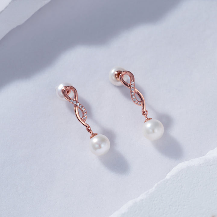 Elegant Freshwater Pearl Earrings WE00632 - PEARLY LUSTRE