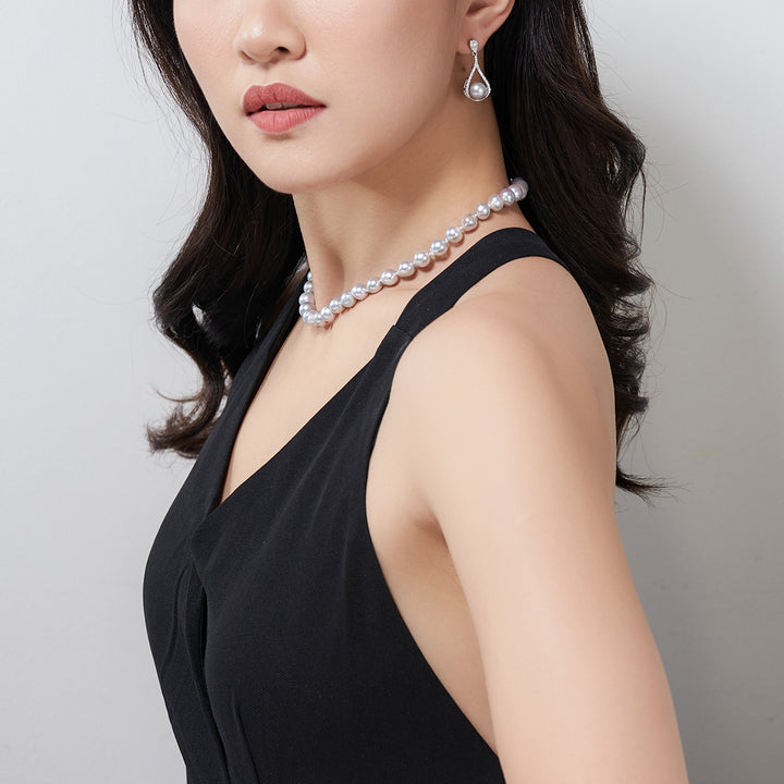 Elegant Freshwater Pearl Earrings WE00639 - PEARLY LUSTRE