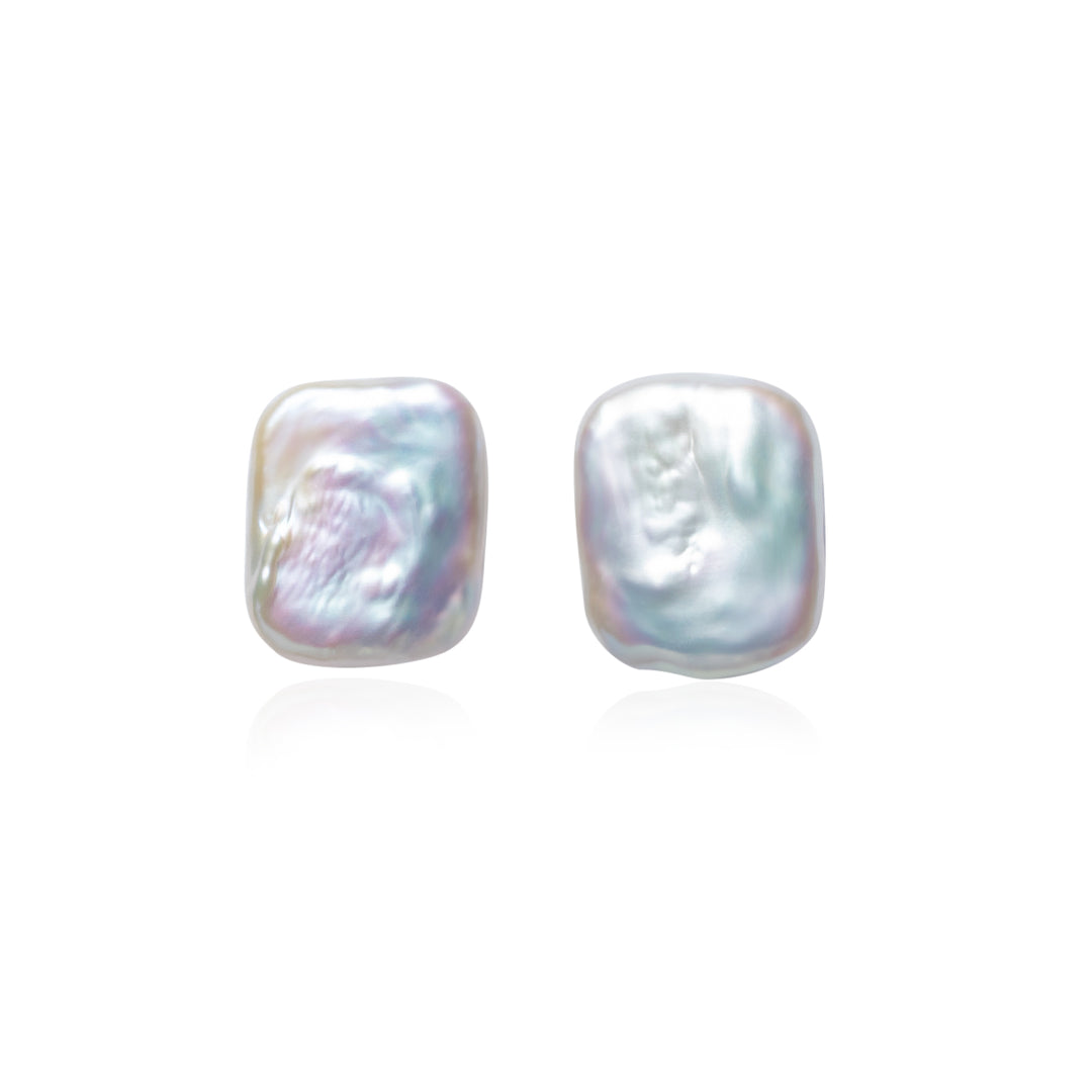 Baroque Pearl Stud Earrings WE00641 - PEARLY LUSTRE