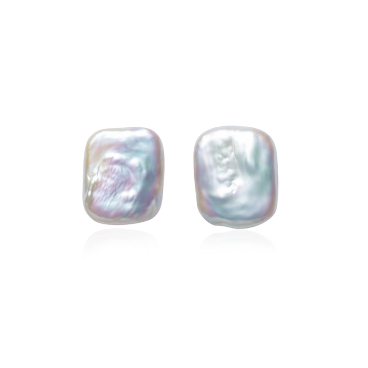 Baroque Pearl Stud Earrings WE00641 - PEARLY LUSTRE