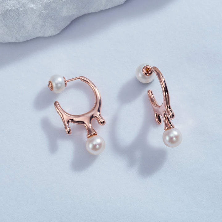 Top Grade Freshwater Pearl Earrings WE00651 | FLUID - PEARLY LUSTRE