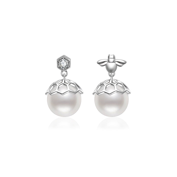 Top Grade Edison Pearl Earrings WE00652 | Bee-lieve - PEARLY LUSTRE