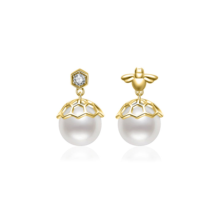 Top Grade Edison Pearl Earrings WE00653 | Bee-lieve - PEARLY LUSTRE