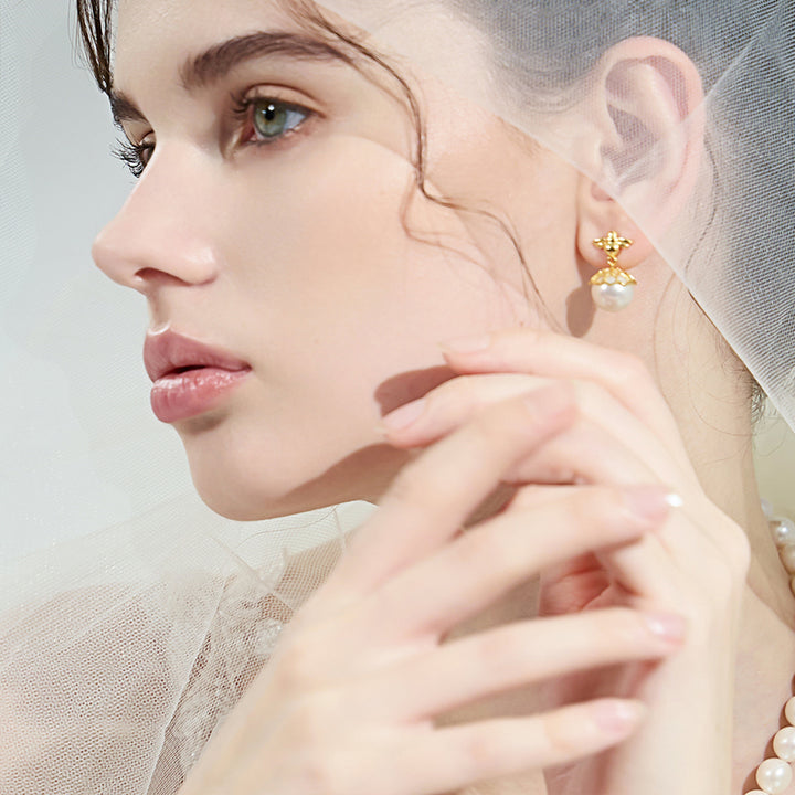 Top Grade Edison Pearl Earrings WE00653 | Bee-lieve