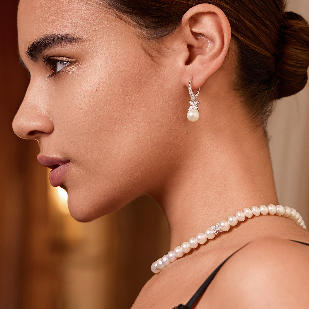 Top Lustre Freshwater Pearl Earrings WE00655 | EVERLEAF - PEARLY LUSTRE