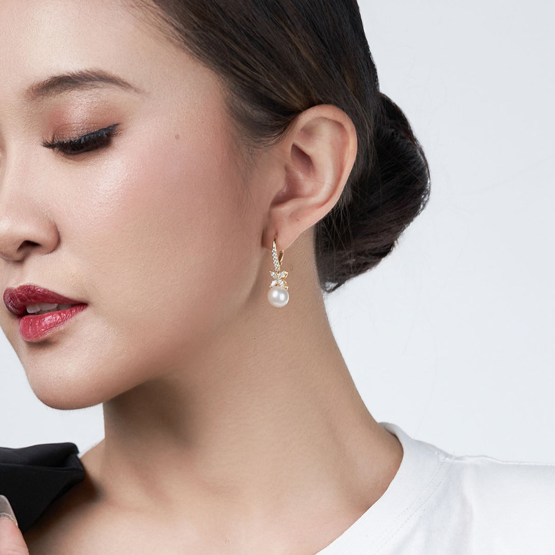 Freshwater Pearl Earrings WE00656 | EVERLEAF - PEARLY LUSTRE