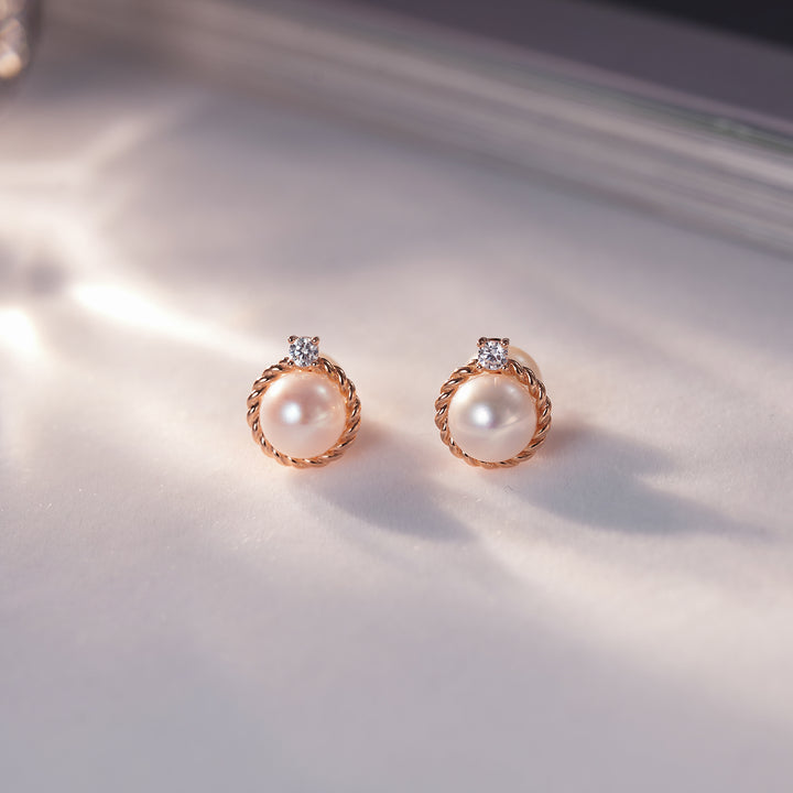 Asian Civilisations Museum Freshwater Pearl Earrings WE00659 - PEARLY LUSTRE