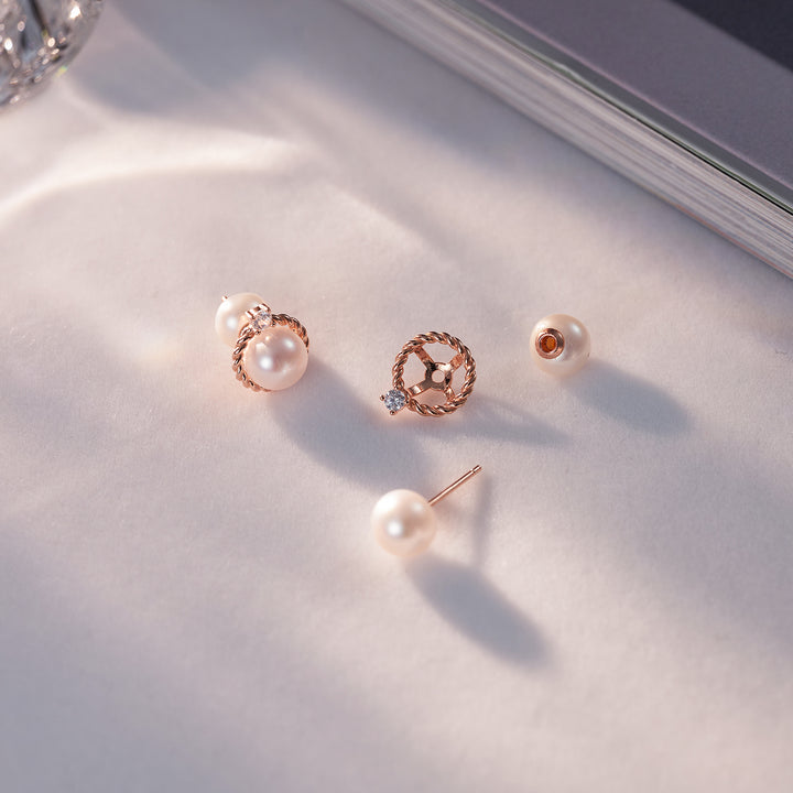 Asian Civilisations Museum Freshwater Pearl Earrings WE00659 - PEARLY LUSTRE