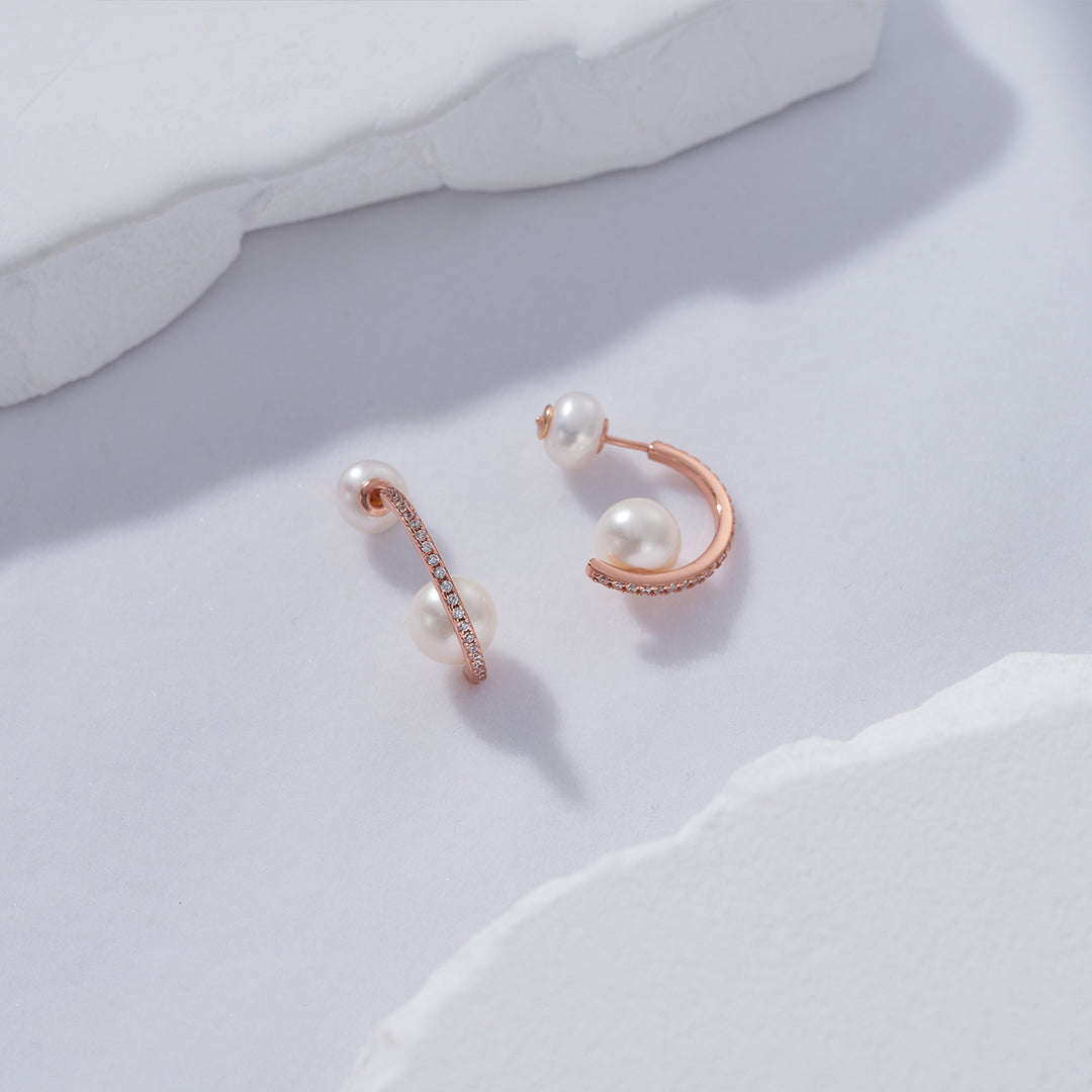 Elegant Freshwater Pearl Earrings WE00665 - PEARLY LUSTRE