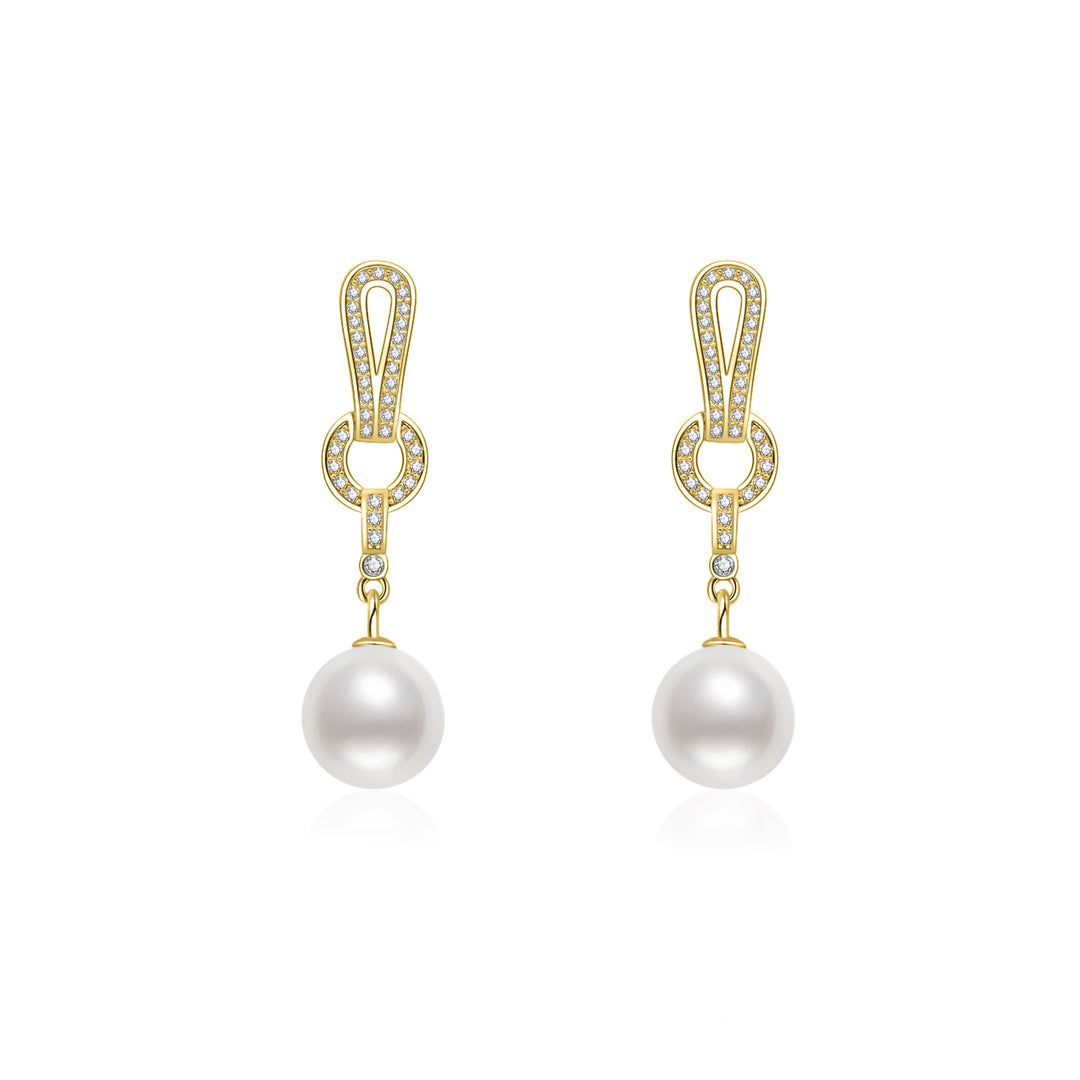 Elegant Freshwater Pearl Earrings WE00670 - PEARLY LUSTRE