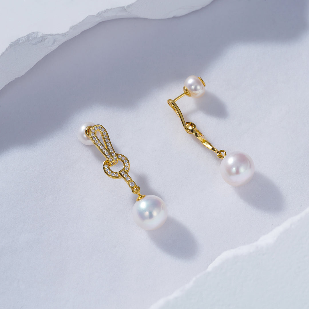 Elegant Freshwater Pearl Earrings WE00670 - PEARLY LUSTRE