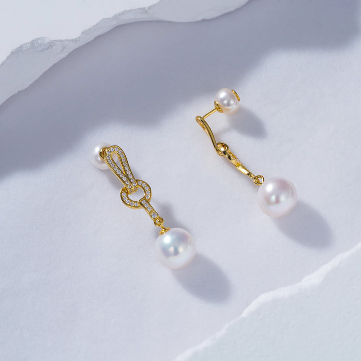 Elegant Freshwater Pearl Earrings WE00670 - PEARLY LUSTRE