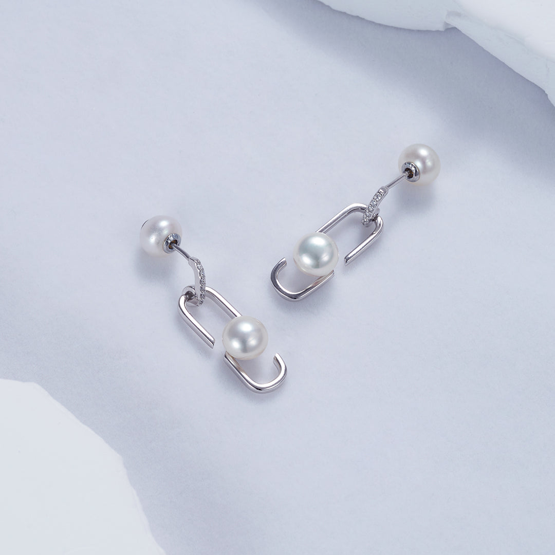 Top Grade Freshwater Pearl Earrings WE00673 | CONNECT - PEARLY LUSTRE