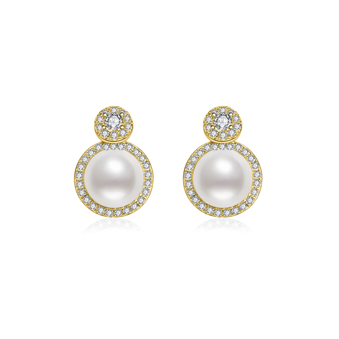 Elegant Freshwater Pearl Earrings WE00679 - PEARLY LUSTRE