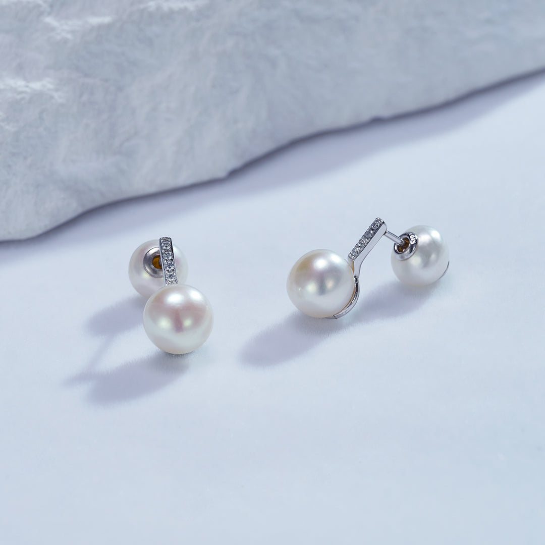 Elegant Freshwater Pearl Earrings WE00685 - PEARLY LUSTRE