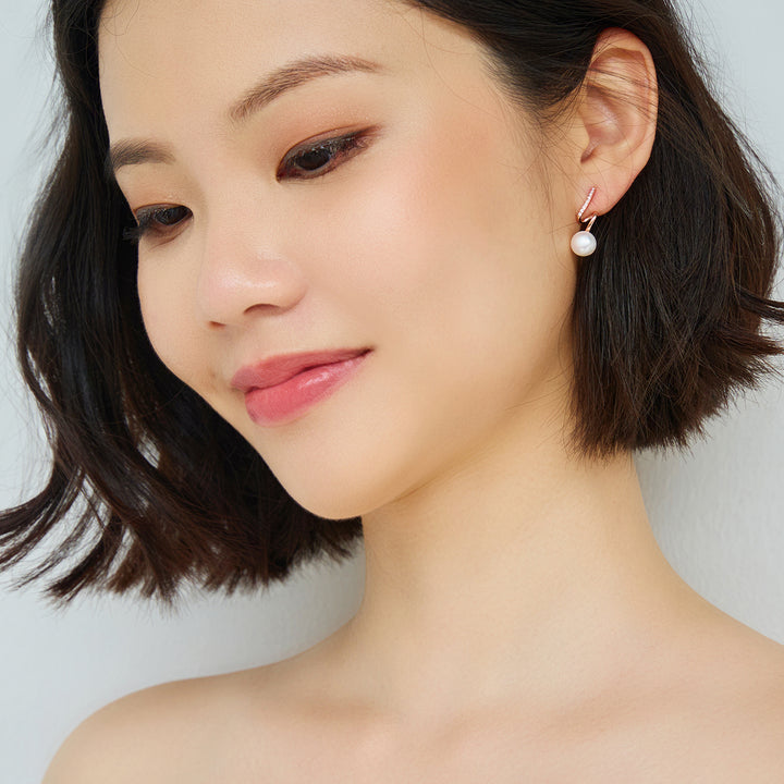 Top Grade Freshwater Pearl Earrings WE00689 | S Collection - PEARLY LUSTRE