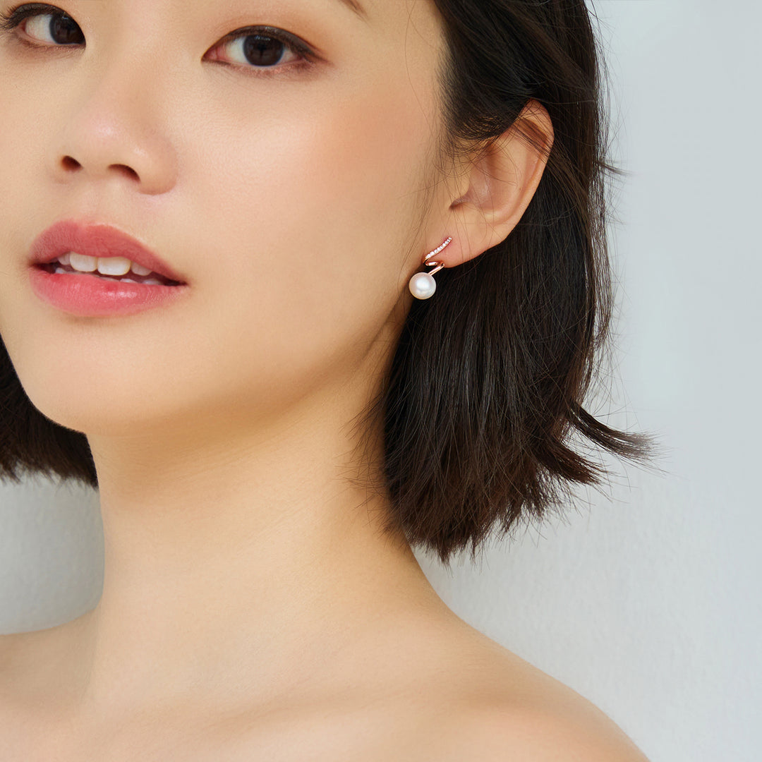Top Grade Freshwater Pearl Earrings WE00689 | S Collection - PEARLY LUSTRE