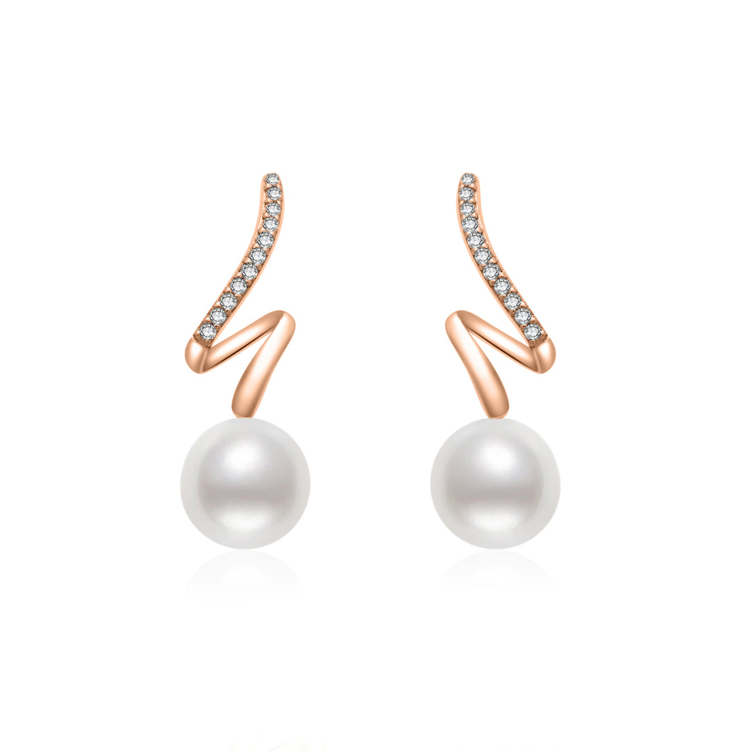 Top Grade Freshwater Pearl Earrings WE00689 | S Collection - PEARLY LUSTRE