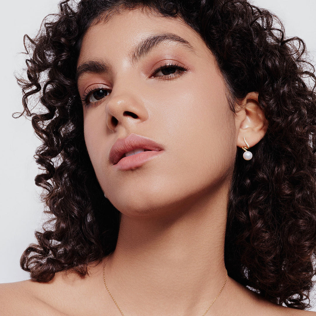 Top Grade Freshwater Pearl Earrings WE00690 | S Collection - PEARLY LUSTRE