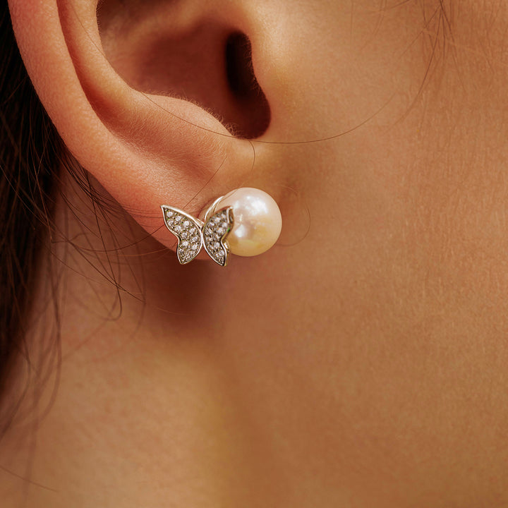 Top Grade Freshwater Pearl Earrings WE00691 | GARDENS - PEARLY LUSTRE