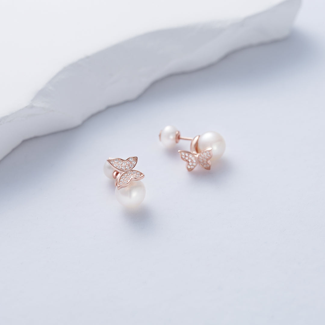 Top Grade Freshwater Pearl Earrings WE00692 | GARDENS - PEARLY LUSTRE