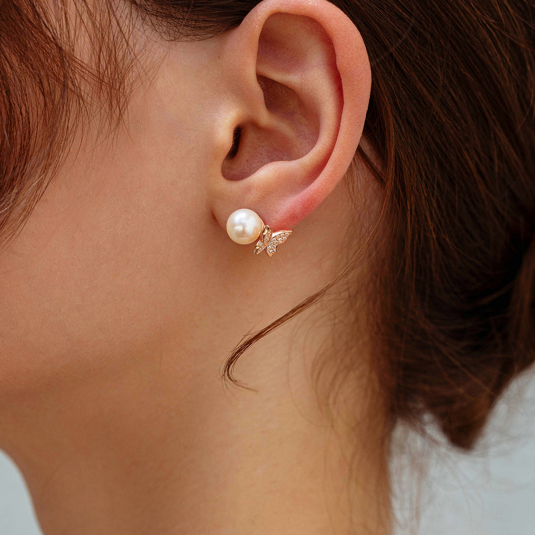 Top Grade Freshwater Pearl Earrings WE00692 | GARDENS - PEARLY LUSTRE