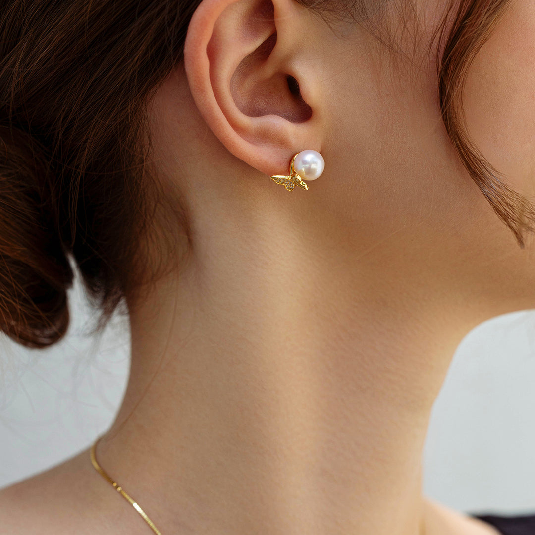 Top Grade Freshwater Pearl Earrings WE00693 | GARDENS - PEARLY LUSTRE