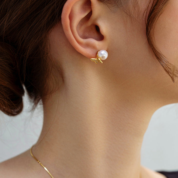 Top Grade Freshwater Pearl Earrings WE00693 | GARDENS - PEARLY LUSTRE